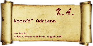 Koczó Adrienn névjegykártya